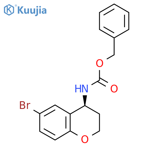 benzyl N-(4S)-6-bromo-3,4-dihydro-2H-1-benzopyran-4-ylcarbamate structure