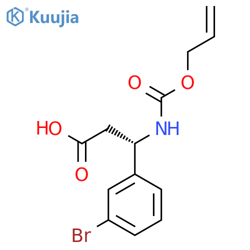 (3S)-3-(3-bromophenyl)-3-{(prop-2-en-1-yloxy)carbonylamino}propanoic acid structure
