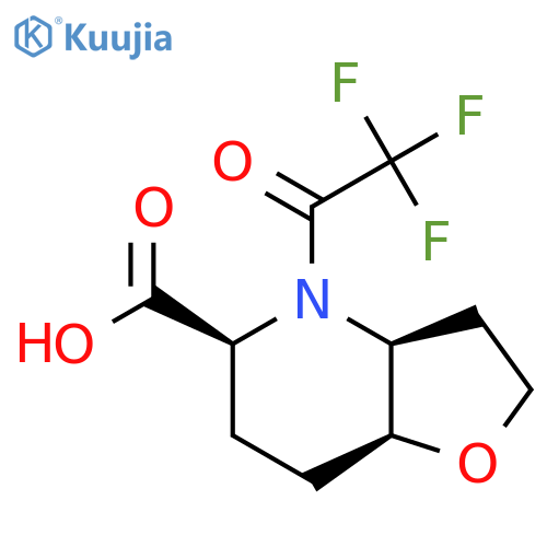 rac-(3aR,5R,7aR)-4-(2,2,2-trifluoroacetyl)-octahydrofuro3,2-bpyridine-5-carboxylic acid structure