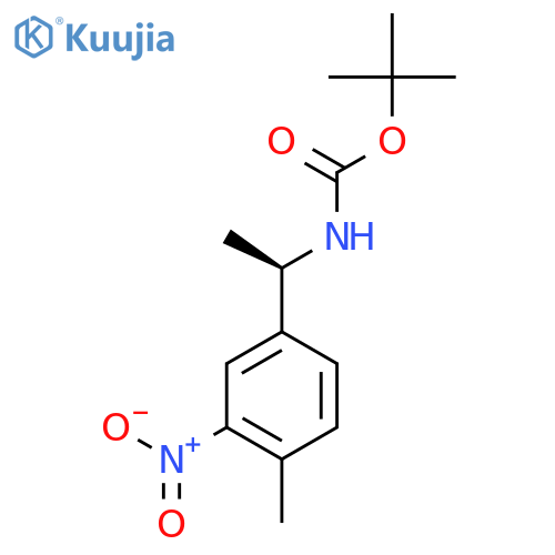 tert-butyl N-[(1R)-1-(4-methyl-3-nitrophenyl)ethyl]carbamate structure