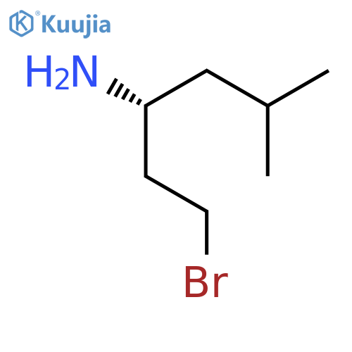 (3R)-1-bromo-5-methylhexan-3-amine structure