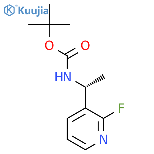 tert-butyl N-(1R)-1-(2-fluoropyridin-3-yl)ethylcarbamate structure