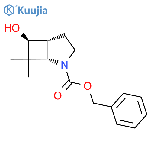 rac-benzyl (1R,5S,6R)-6-hydroxy-7,7-dimethyl-2-azabicyclo[3.2.0]heptane-2-carboxylate structure