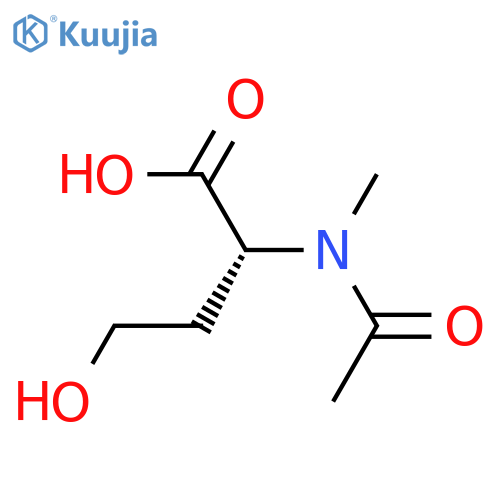 (2R)-4-hydroxy-2-(N-methylacetamido)butanoic acid structure