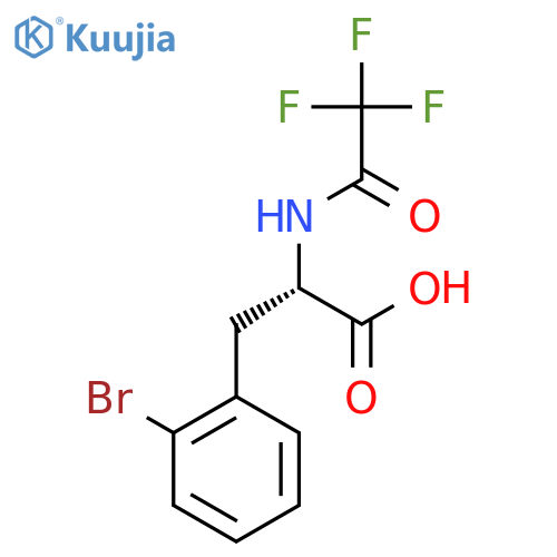 (2S)-3-(2-bromophenyl)-2-(2,2,2-trifluoroacetamido)propanoic acid structure