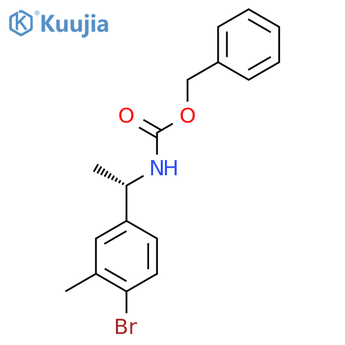 benzyl N-(1S)-1-(4-bromo-3-methylphenyl)ethylcarbamate structure