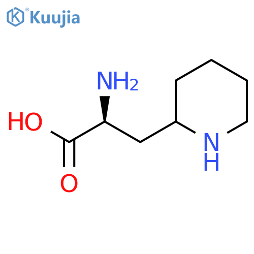 (2S)-2-amino-3-(piperidin-2-yl)propanoic acid structure