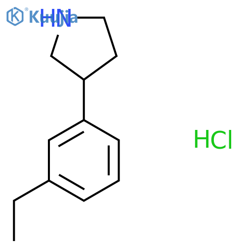 3-(3-Ethylphenyl)pyrrolidine hydrochloride structure