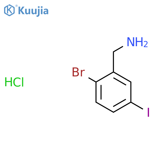 1-(2-Bromo-5-iodophenyl)methanamine hydrochloride structure