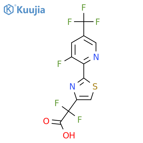 2,2-difluoro-2-{2-3-fluoro-5-(trifluoromethyl)pyridin-2-yl-1,3-thiazol-4-yl}acetic acid structure