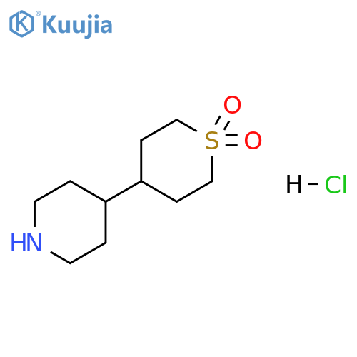4-(piperidin-4-yl)-1lambda6-thiane-1,1-dione hydrochloride structure