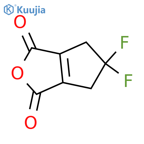 5,5-difluoro-1H,3H,4H,5H,6H-cyclopentacfuran-1,3-dione structure