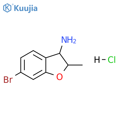3-Benzofuranamine, 6-bromo-2,3-dihydro-2-methyl-, hydrochloride (1:1) structure