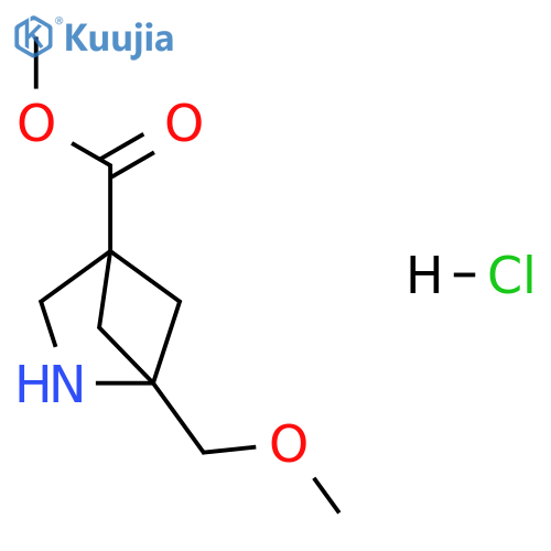 2-Azabicyclo[2.1.1]hexane-4-carboxylic acid, 1-(methoxymethyl)-, methyl ester, hydrochloride (1:1) structure