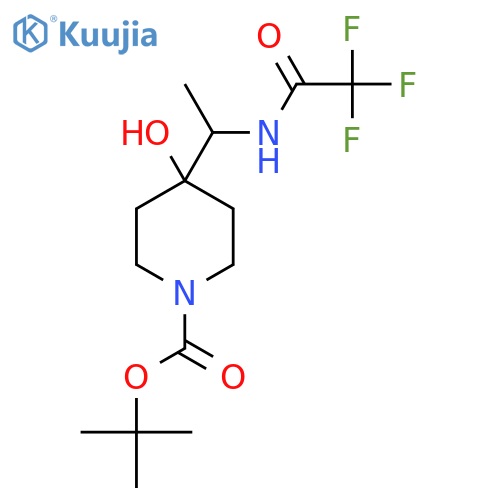 Tert-butyl 4-hydroxy-4-[1-(trifluoroacetamido)ethyl]piperidine-1-carboxylate structure