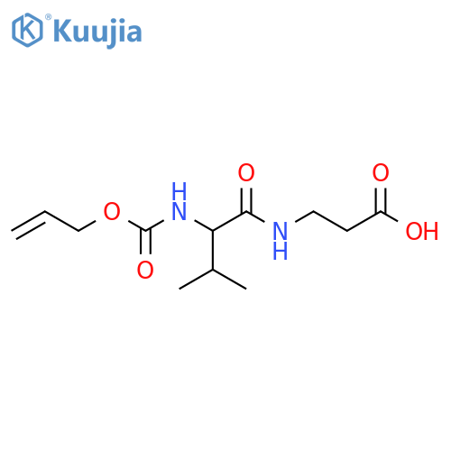 3-(3-Methyl-2-{[(prop-2-en-1-yloxy)carbonyl]amino}butanamido)propanoic acid structure
