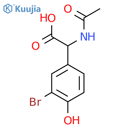2-(3-Bromo-4-hydroxyphenyl)-2-acetamidoacetic acid structure