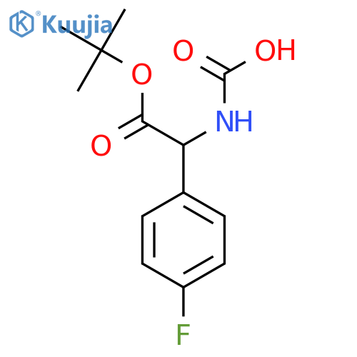 2-(tert-butoxy)-1-(4-fluorophenyl)-2-oxoethylcarbamic acid structure