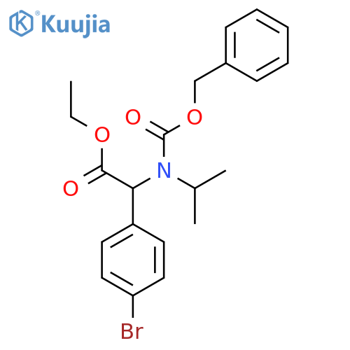 ethyl 2-{(benzyloxy)carbonyl(propan-2-yl)amino}-2-(4-bromophenyl)acetate structure