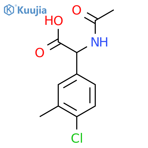 2-(4-Chloro-3-methylphenyl)-2-acetamidoacetic acid structure