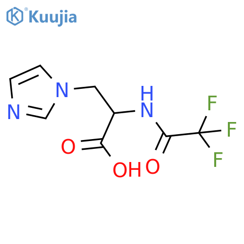 3-(1H-imidazol-1-yl)-2-(2,2,2-trifluoroacetamido)propanoic acid structure