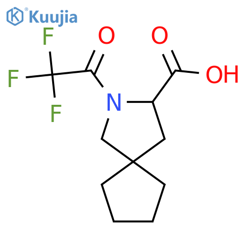 2-(Trifluoroacetyl)-2-azaspiro[4.4]nonane-3-carboxylic acid structure