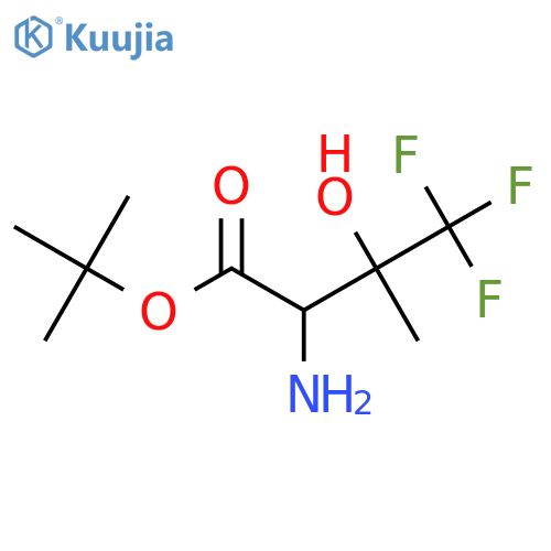 Tert-butyl 2-amino-4,4,4-trifluoro-3-hydroxy-3-methylbutanoate structure