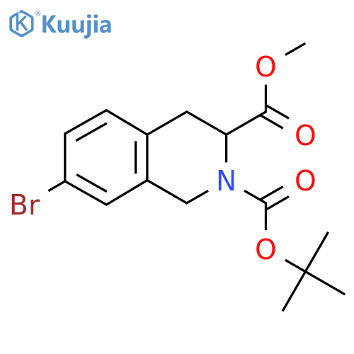 2-Tert-butyl 3-methyl 7-bromo-1,2,3,4-tetrahydroisoquinoline-2,3-dicarboxylate structure