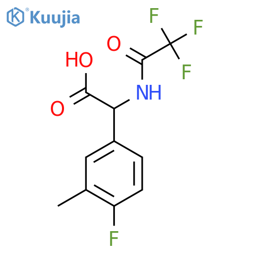 2-(4-Fluoro-3-methylphenyl)-2-(2,2,2-trifluoroacetamido)acetic acid structure