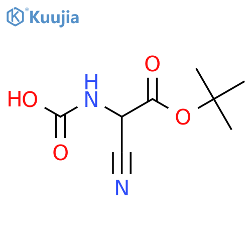 2-(tert-butoxy)-1-cyano-2-oxoethylcarbamic acid structure