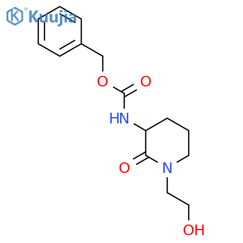 benzyl N-1-(2-hydroxyethyl)-2-oxopiperidin-3-ylcarbamate structure