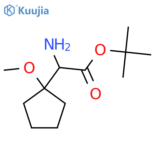Tert-butyl 2-amino-2-(1-methoxycyclopentyl)acetate structure