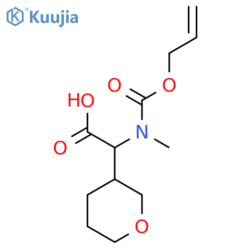 2-{methyl(prop-2-en-1-yloxy)carbonylamino}-2-(oxan-3-yl)acetic acid structure