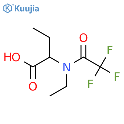 2-(N-ethyl-2,2,2-trifluoroacetamido)butanoic acid structure