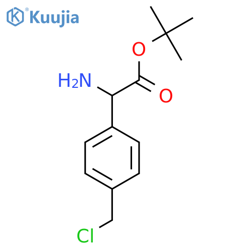 tert-butyl 2-amino-2-4-(chloromethyl)phenylacetate structure