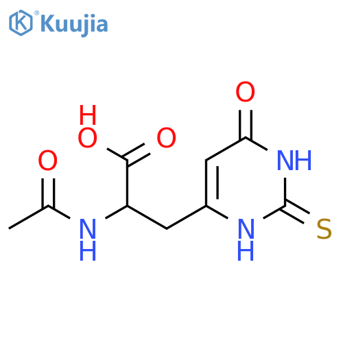 2-Acetamido-3-(6-oxo-2-sulfanyl-1,6-dihydropyrimidin-4-yl)propanoic acid structure