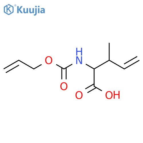 3-methyl-2-{(prop-2-en-1-yloxy)carbonylamino}pent-4-enoic acid structure