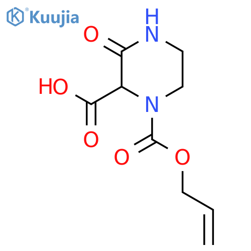 3-oxo-1-(prop-2-en-1-yloxy)carbonylpiperazine-2-carboxylic acid structure