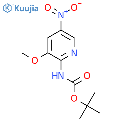 tert-butyl N-(3-methoxy-5-nitropyridin-2-yl)carbamate structure