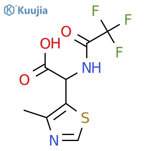 2-(4-Methyl-1,3-thiazol-5-yl)-2-(trifluoroacetamido)acetic acid structure