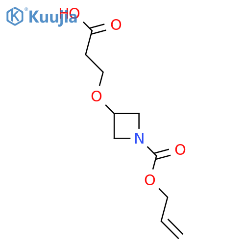 3-({1-(prop-2-en-1-yloxy)carbonylazetidin-3-yl}oxy)propanoic acid structure