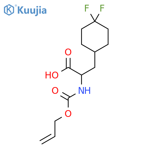 3-(4,4-difluorocyclohexyl)-2-{(prop-2-en-1-yloxy)carbonylamino}propanoic acid structure