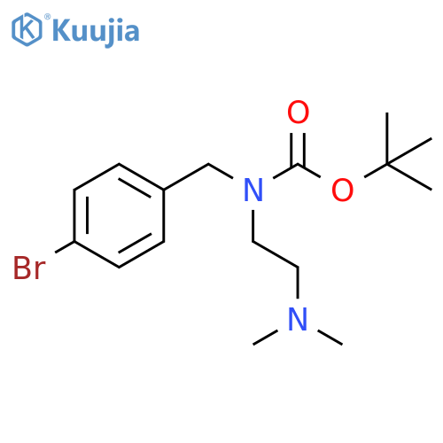 tert-butyl N-[(4-bromophenyl)methyl]-N-[2-(dimethylamino)ethyl]carbamate structure