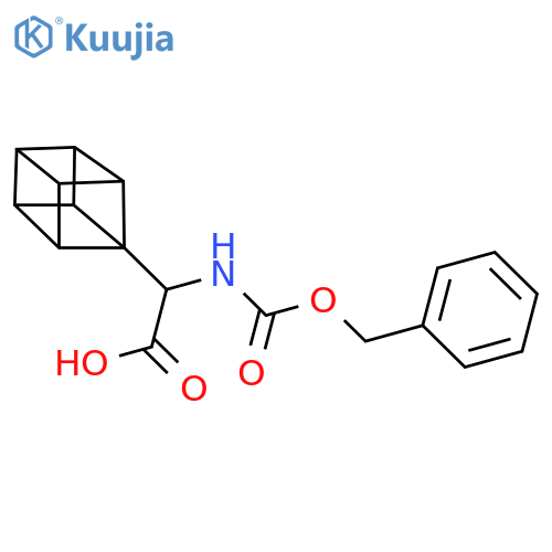 2-{(benzyloxy)carbonylamino}-2-(cuban-1-yl)acetic acid structure
