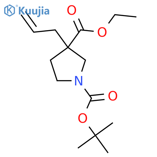 1-Tert-butyl 3-ethyl 3-(prop-2-en-1-yl)pyrrolidine-1,3-dicarboxylate structure