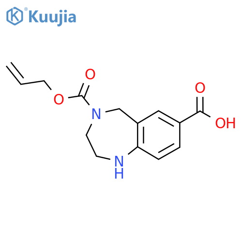 4-[(prop-2-en-1-yloxy)carbonyl]-2,3,4,5-tetrahydro-1H-1,4-benzodiazepine-7-carboxylic acid structure