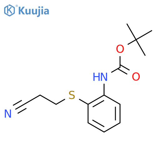 tert-butyl N-{2-[(2-cyanoethyl)sulfanyl]phenyl}carbamate structure
