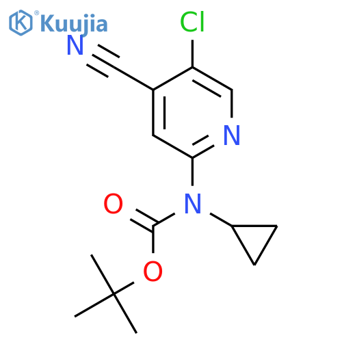 tert-butyl N-(5-chloro-4-cyanopyridin-2-yl)-N-cyclopropylcarbamate structure
