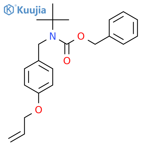 benzyl N-tert-butyl-N-{4-(prop-2-en-1-yloxy)phenylmethyl}carbamate structure