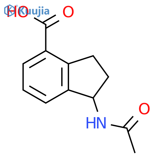 1-acetamido-2,3-dihydro-1H-indene-4-carboxylic acid structure